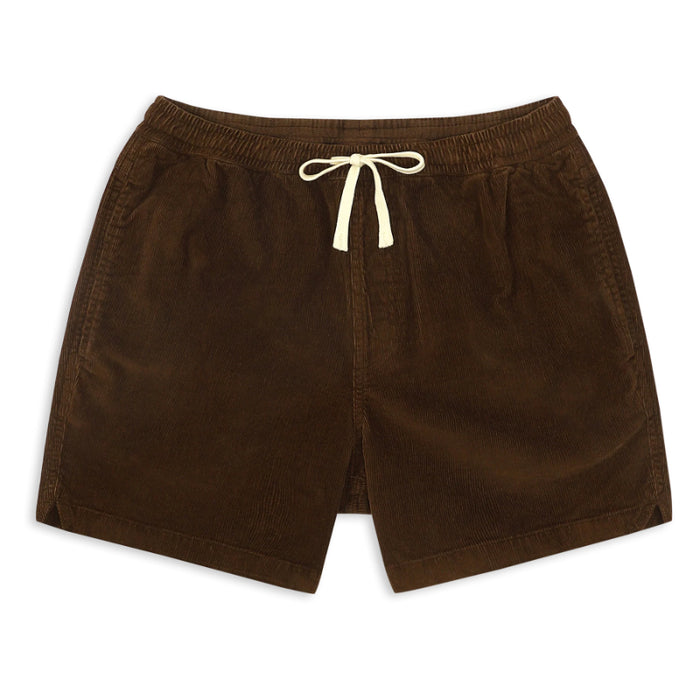 Corduroy Elastic Waistband Shorts