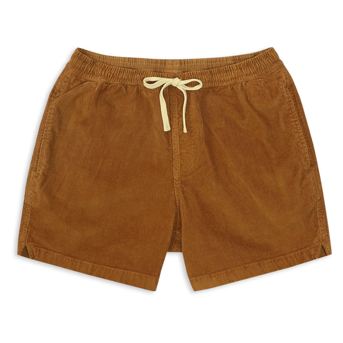 Corduroy Elastic Waistband Shorts