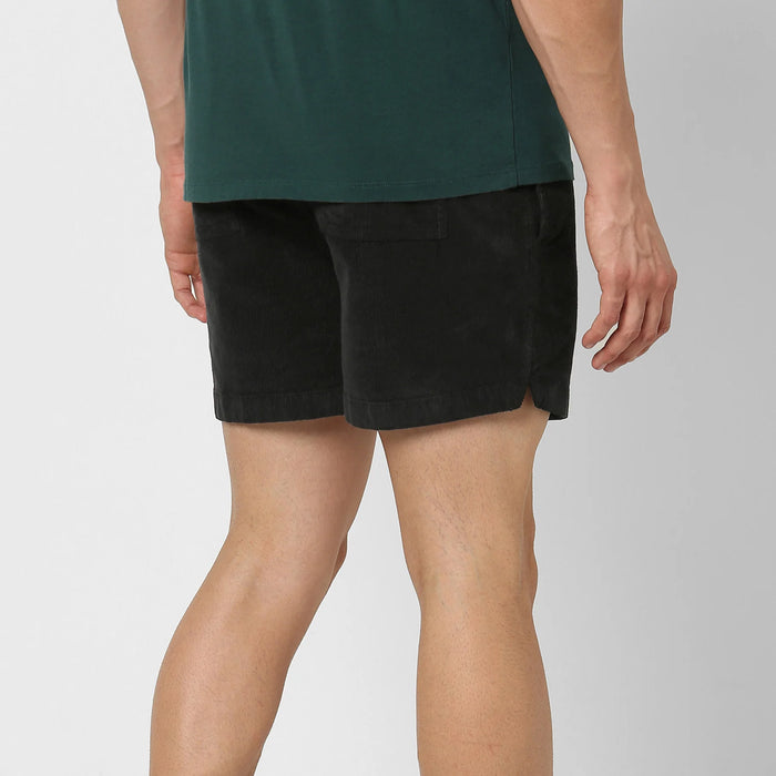 Corduroy Elastic Waistband Shorts