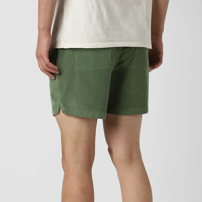 Corduroy Elastic Waistband Shorts