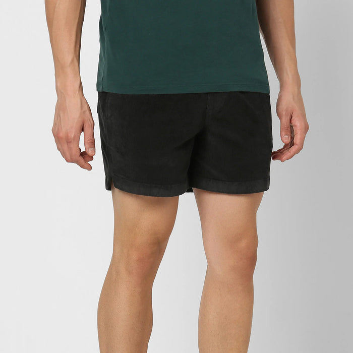 Corduroy Elastic Waistband Shorts