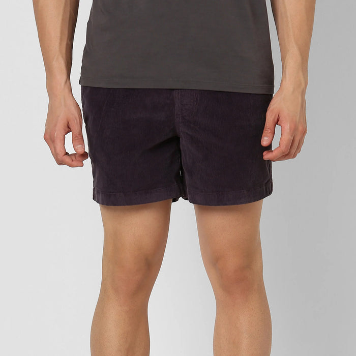 Corduroy Elastic Waistband Shorts