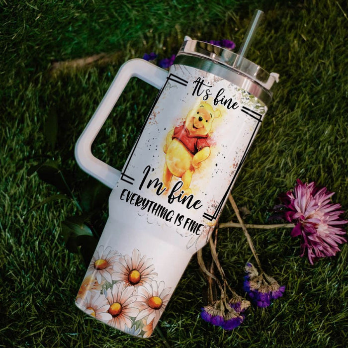 Custom Name Everything Is Fine Tumbler