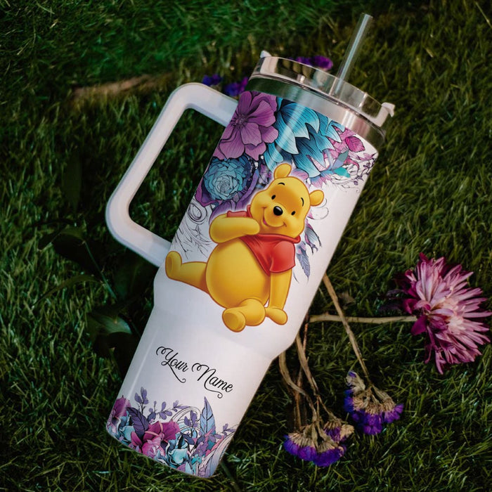 Custom Name Just Pooh Printed Tumbler