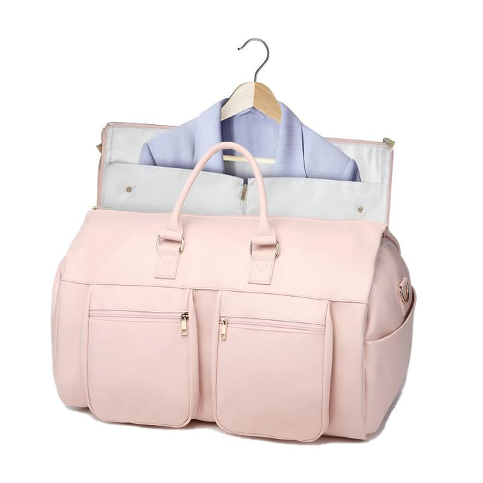 Elegant Duffel Bag With Front Zipper Pockets