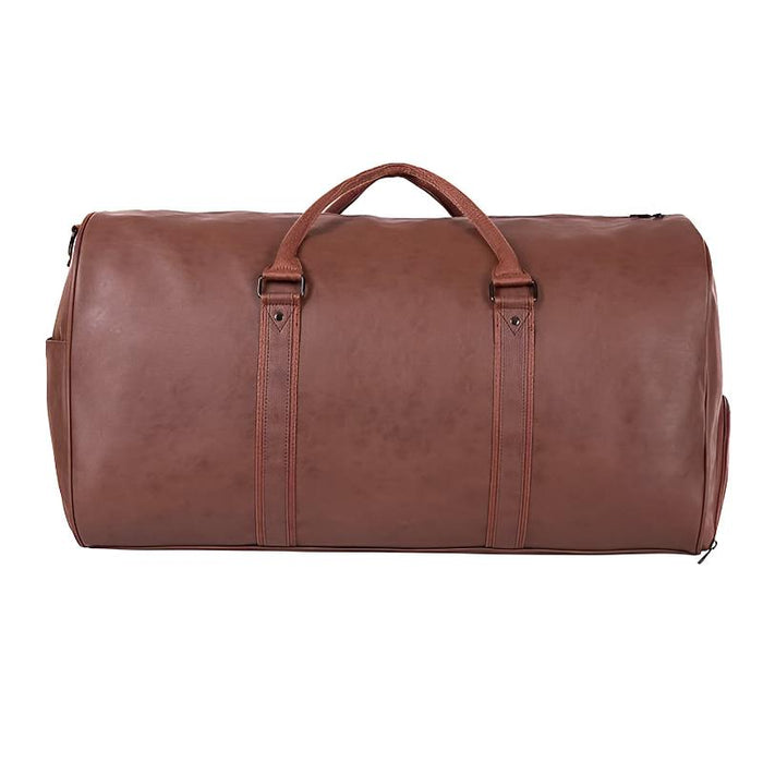 Leather Weekender Waterproof Bag With Shoe Compartment