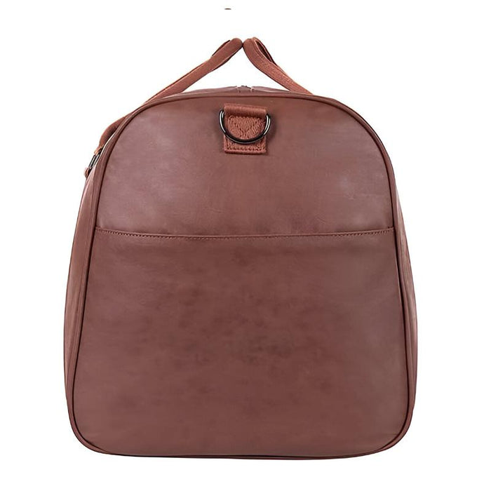 Leather Weekender Waterproof Bag With Shoe Compartment