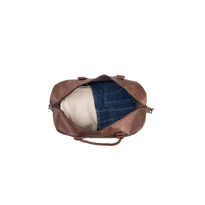 Leather Weekender Duffle Bag