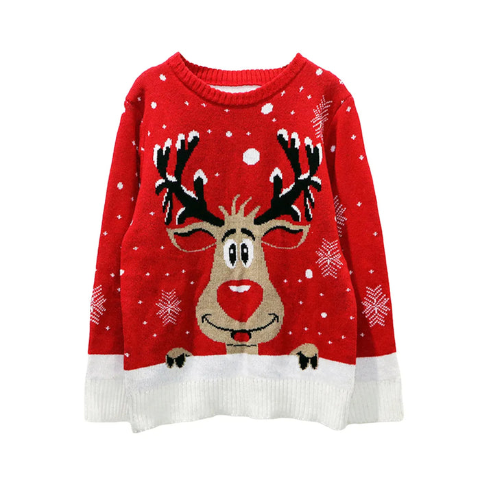 Long Sleeve Fur Christmas Sweater - Grafton Collection