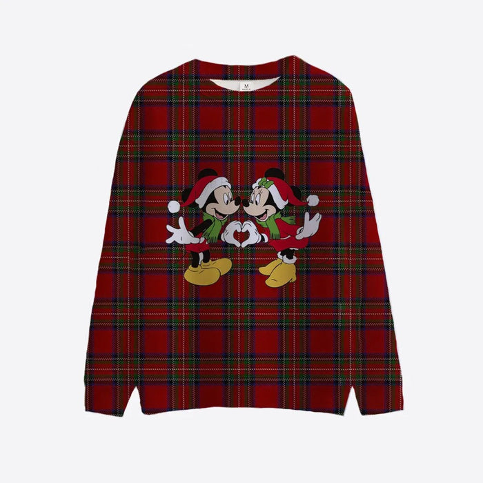 Mickey Minnie Round Collar Christmas Sweatshirt - Grafton Collection