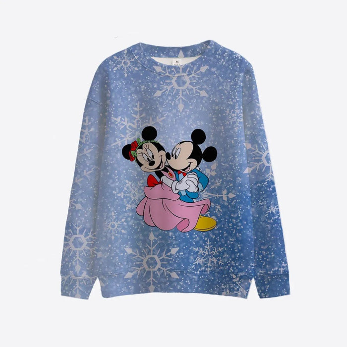 Mickey Minnie Round Collar Christmas Sweatshirt - Grafton Collection