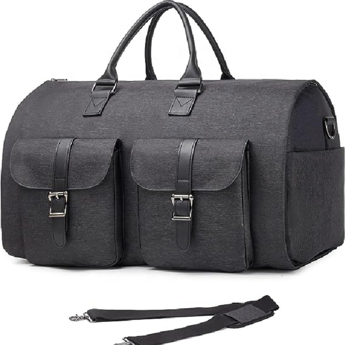 Modern Duffel Bag With Front Buckle Pockets