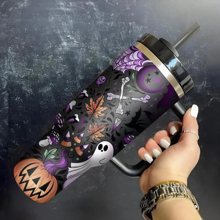 Retro Halloween Aesthetic Pumpkin Tumblers