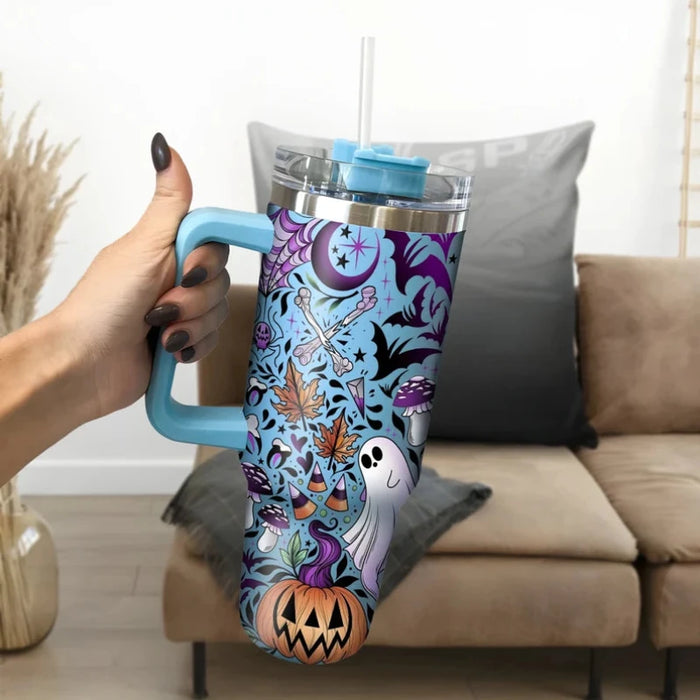 Retro Halloween Aesthetic Pumpkin Tumblers