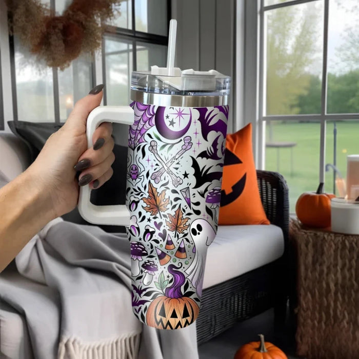 Retro Halloween Aesthetic Pumpkin Tumblers