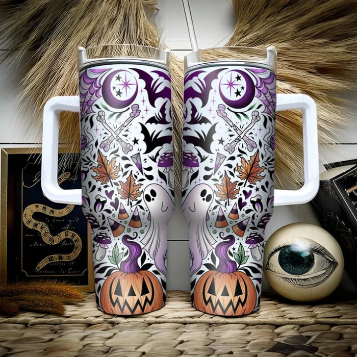 Retro Halloween Aesthetic Pumpkin Tumblers