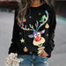 Round Collar Animal Printed Christmas Sweater - Grafton Collection