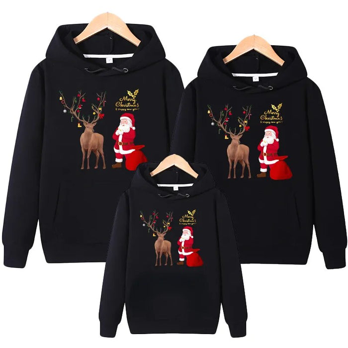 Santa Printed Casual Matching Hoodies - Grafton Collection