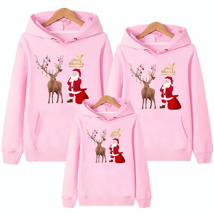 Santa Printed Casual Matching Hoodies - Grafton Collection