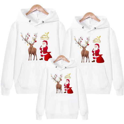 Santa Printed Casual Matching Hoodies - Grafton Collection