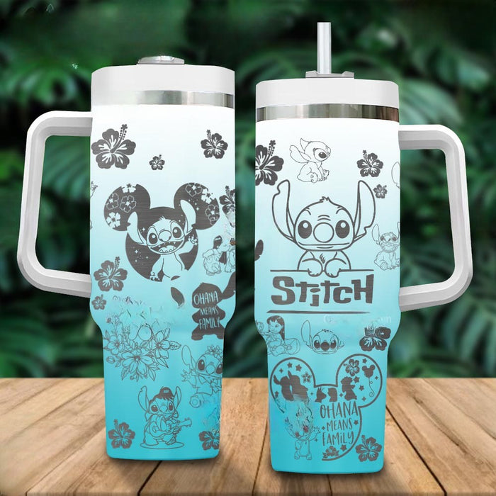 Stitch Pattern Laser Engraved Tumbler