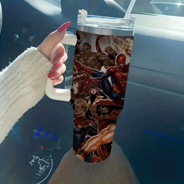 Superheroes Printed Insulated Tumbler