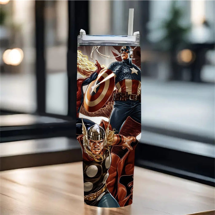 Superheroes Printed Insulated Tumbler