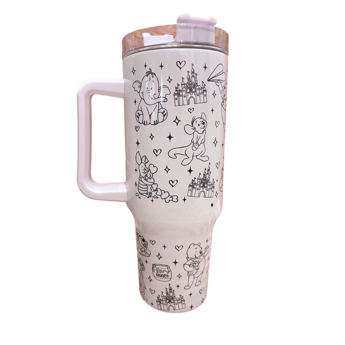 Pooh Bear Magic Park 40 oz Travel Tumbler With Handle