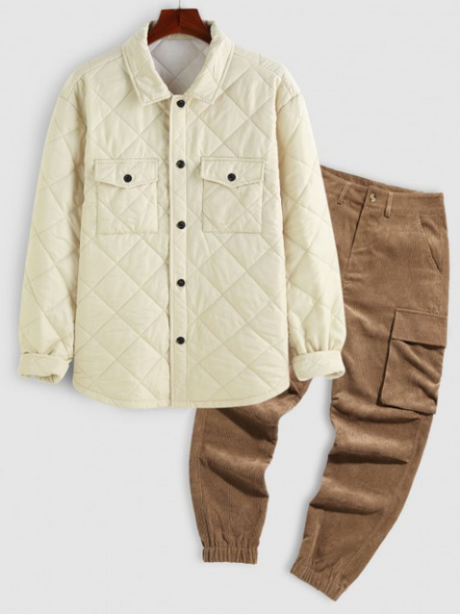 Quilted Jacket And Cargo Pants Set - Grafton Collection