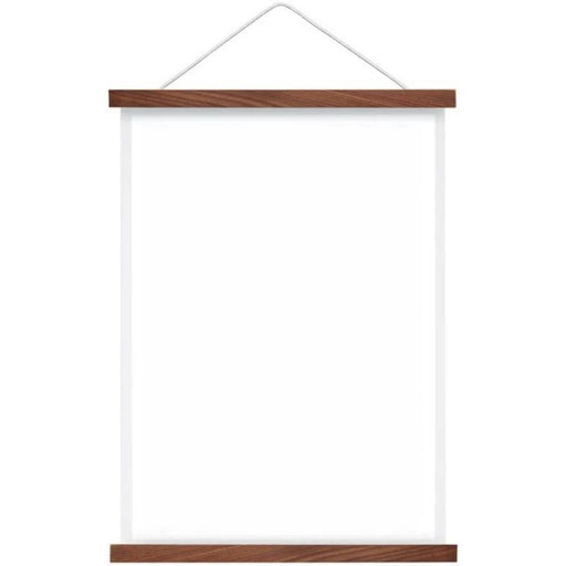 Magnetic Posters Frame Hanger, Natural Teak, Poster Hanger For Photos, Pictures, Prints, Maps, Scrolls And Canvas Artworks - Grafton Collection