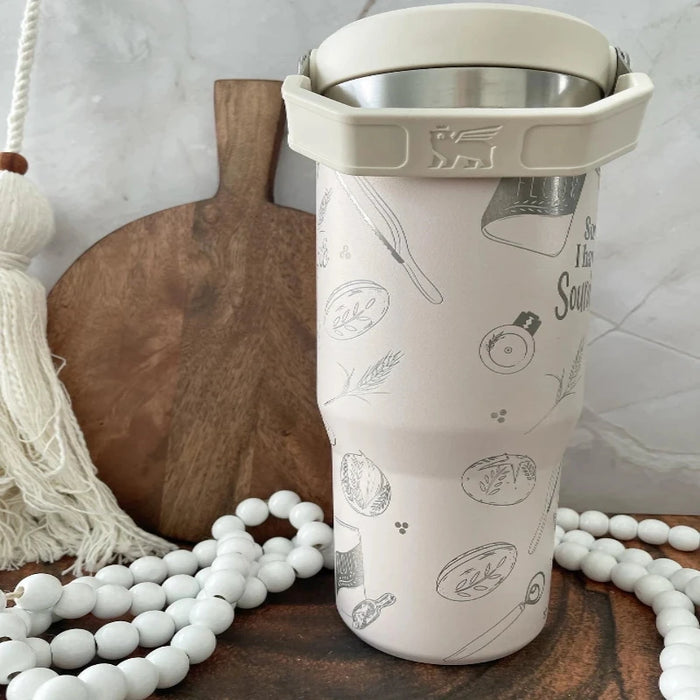 Sourdough Engraved 30oz Flip Straw Tumbler