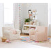 Kids Anywhere Chair, Blush With White Piping Slipcover - Grafton Collection