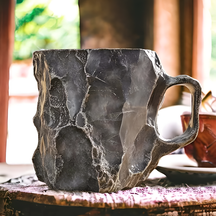 Mug with a Natural Stone Like Texture