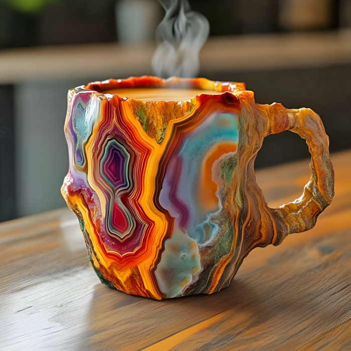 Mug with a Natural Stone Like Texture