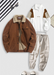 Sweatshirt Shearling Jacket And Cargo Jogger Set - Grafton Collection