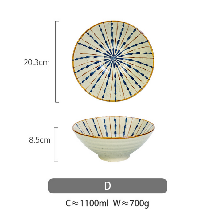 Japanese Style Floral Noodle Bowl - Grafton Collection