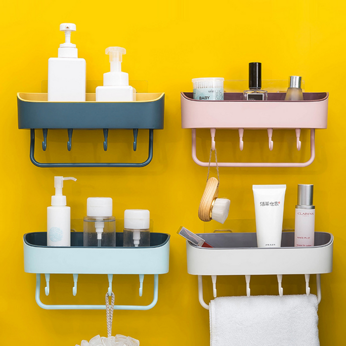 Wall-Mounted Bathroom Accessories & Cosmetic Storage Rack