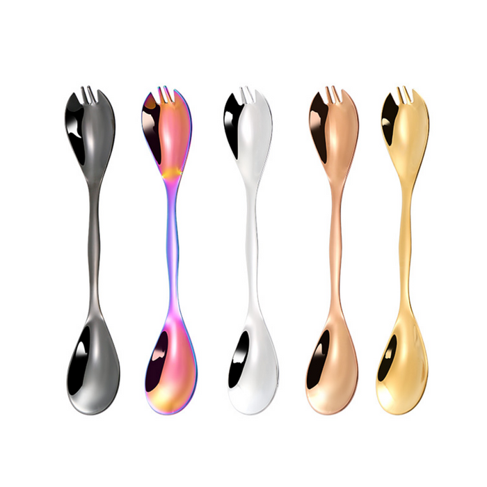 Stainless Steel 2-In-1 Spoon & Fork Utensils - Grafton Collection