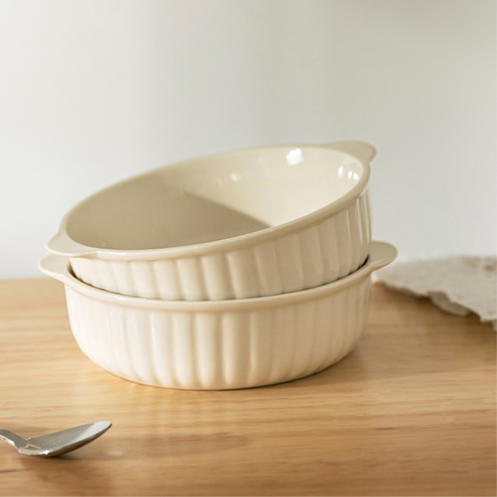 Cream Ceramic Baking Dish - Grafton Collection