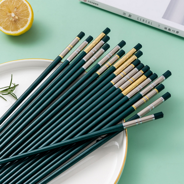 Chopsticks Anti Skid Scald Dark Green Chopsticks Set