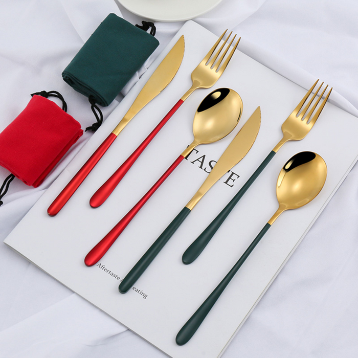 Stainless Steel Christmas Cutlery Sets