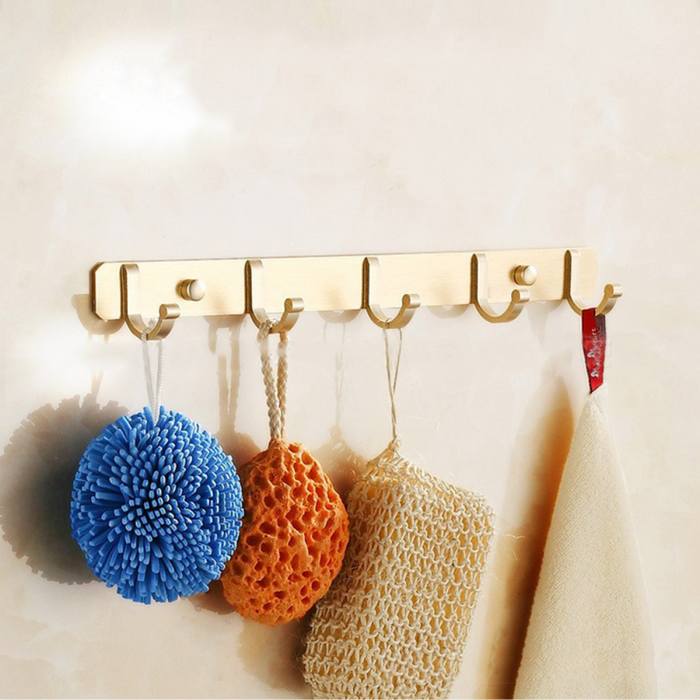 Golden Space Aluminum Wall Hanging Storage Hooks - Grafton Collection