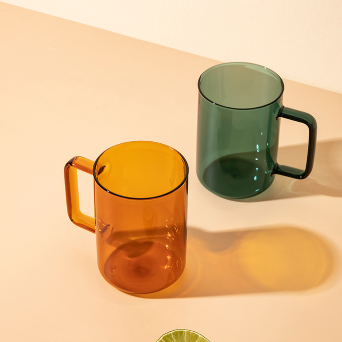 Colored Glass Mugs
