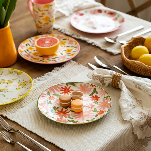 Ceramic Flower Plates - Grafton Collection