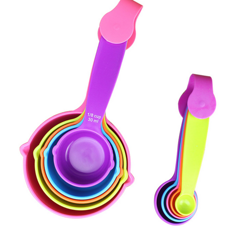 Colorful Plastic Measuring Spoons Set - Grafton Collection
