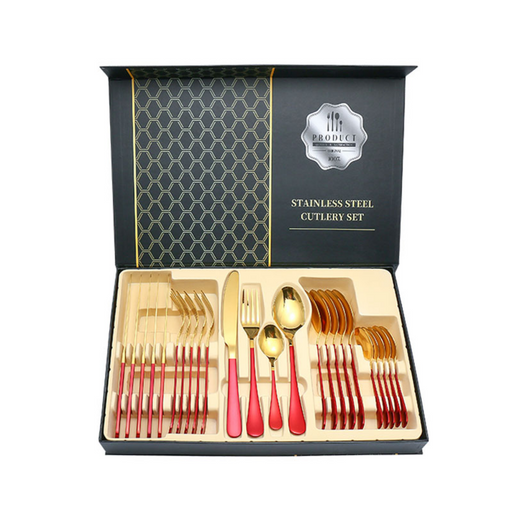 Stainless Steel Colored Cutlery Set - 16 Pieces - Grafton Collection
