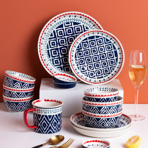 Pattern Blue Ceramic Dishes - Grafton Collection