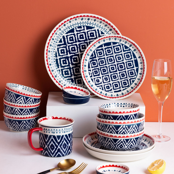 Pattern Blue Ceramic Dishes