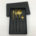 Event Black Handled Stainless Steel 4Pcs Cutlery Set - Grafton Collection
