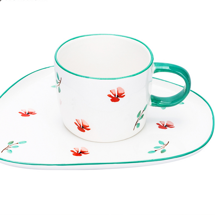 Flower Pattern Cup And Saucer Set - Grafton Collection
